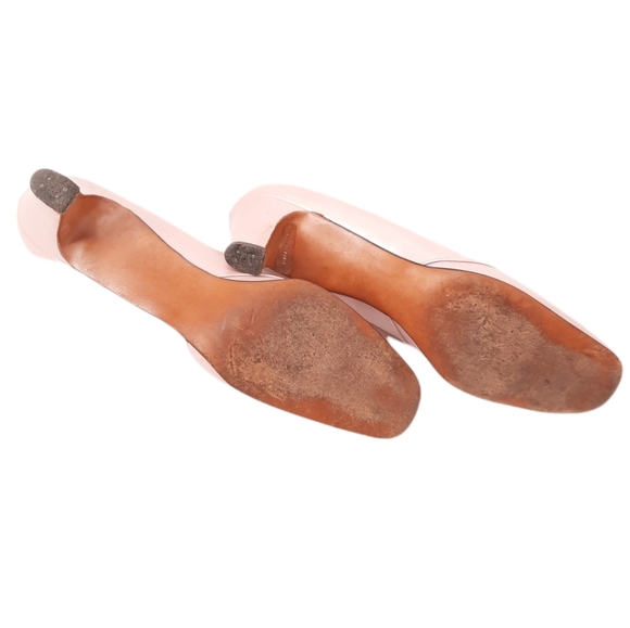 VTG 60s A'mano Flirt Last Hart's Walla Walla Pale Pink Leather Button Vamp Heels - Picture 12 of 14